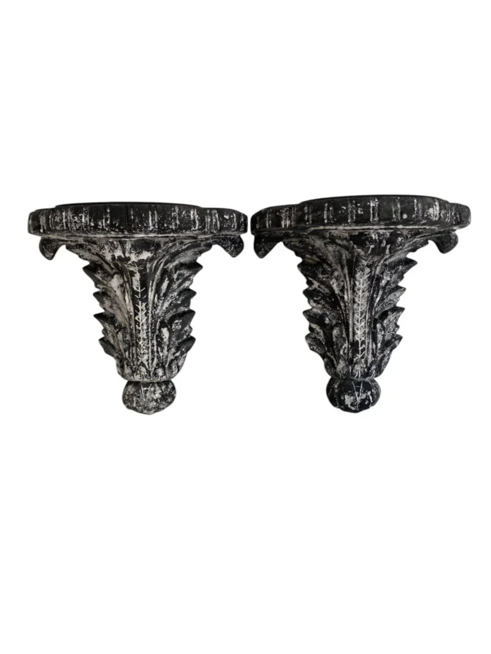 Vintage Style Acanthus Leaf Corbels Architectural Wall Shelf Sconces